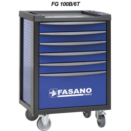 Fasano Tools FG 101V/6G Tool Trolley with 6 Drawers (Empty) : :  DIY & Tools