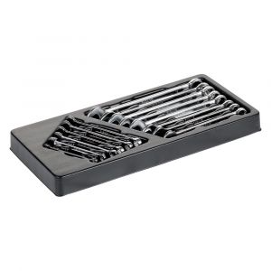 Plastic tray of combination wrenches - mm series