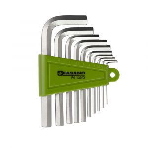 Offset hexagon key wrenches' set - zinc chrome plated