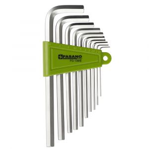 Offset hexagon key wrenches' set - zinc chrome plated