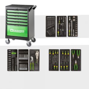 Tool Box FG 101 with 6 drawers and 136pcs assortment of professional tools