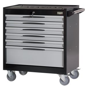 Tool trolley FG 104 with 6 drawers, with rubber cover top